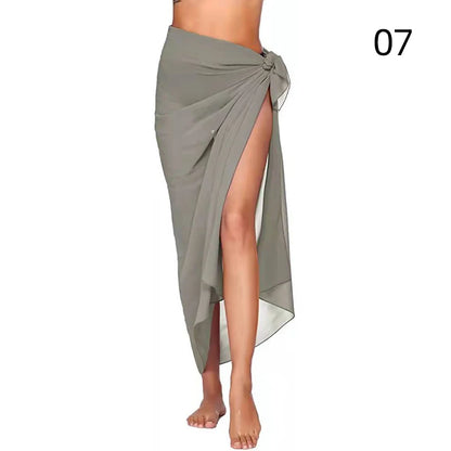 Jupes de plage sexy pour femmes, jupes de plage en mousseline, paréo long, serviette de plage, écharpe de bikini sexy