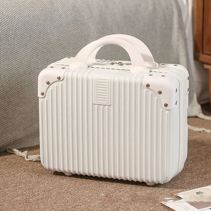 Mini valigia da viaggio leggera da 14 pollici Scatola per cosmetici Organizzatore per bagagli a mano impermeabile Custodia per trucco Piccola custodia da imbarco protettiva