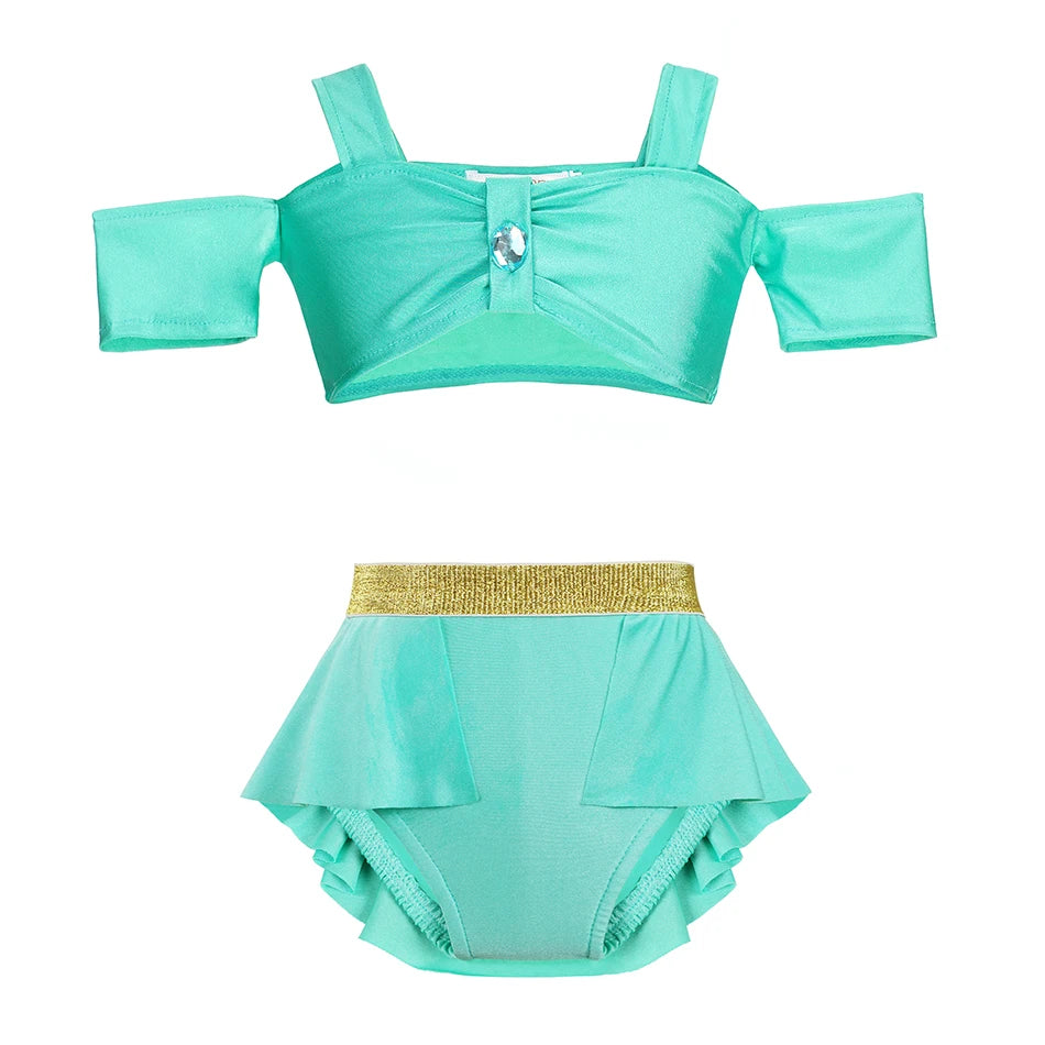 Costume da bagno principessa Sirena Mirabel Isabella Costume da bagno Set Ragazza Estate Beachwear Pool Party Bambini Anna Elsa Rapunzel Costume da bagno