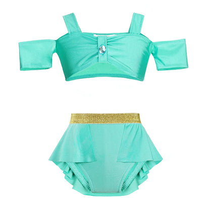 Costume da bagno principessa Sirena Mirabel Isabella Costume da bagno Set Ragazza Estate Beachwear Pool Party Bambini Anna Elsa Rapunzel Costume da bagno