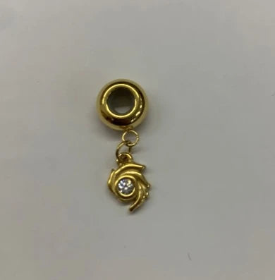 Bracciale a catena con ciondolo a forma di cuore o rotondo in acciaio inossidabile