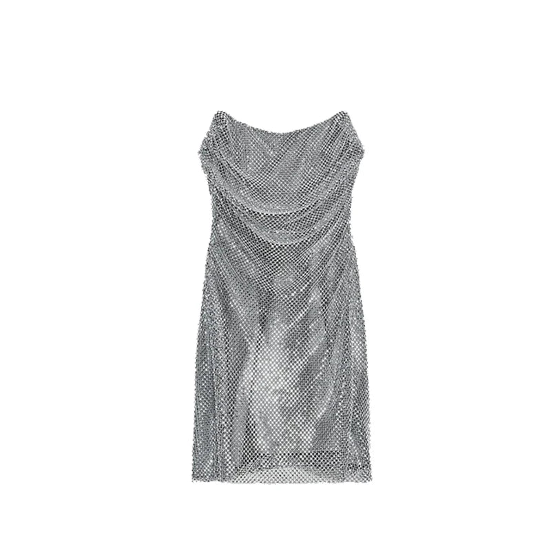 Abito da festa in pelle con ritaglio sexy Guaina senza maniche Lunghezza pavimento Scava fuori Bustier Abito aderente Abiti da sera con cerniera divisa sul retro