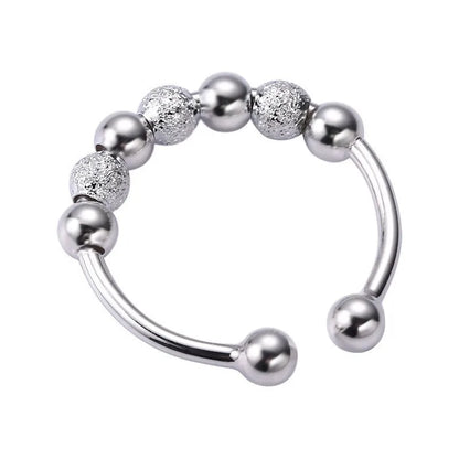 Anelli di ansia punk per donna uomo spirale Fidget perline anello gioielli di tendenza piacevole ruota liberamente anello in acciaio inossidabile antistress regalo