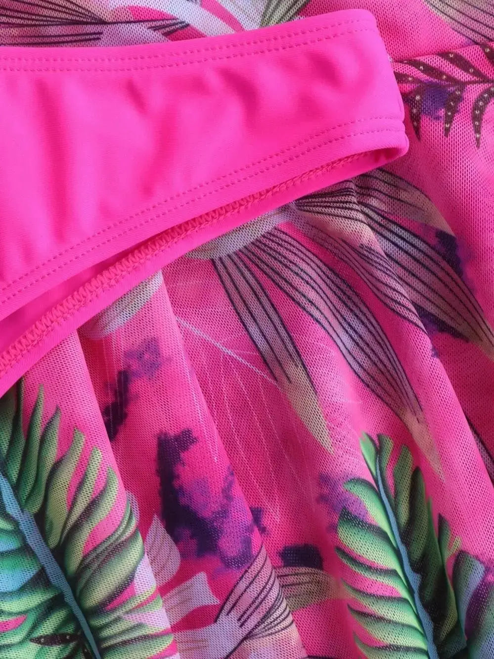 Costume da bagno tropicale a 3 pezzi con bikini halter push-up e camicia da spiaggia, per donna, collezione 2026