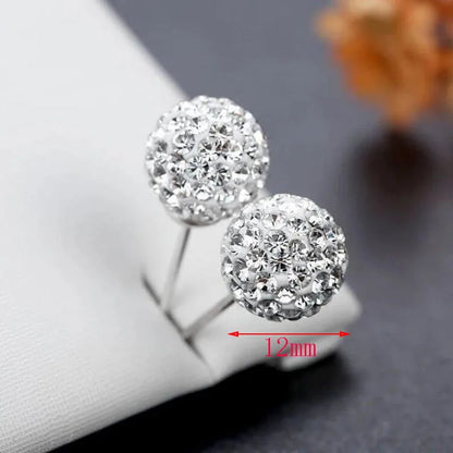 Orecchini in argento 925 con ago in argento moda coreana con cuore di cristallo per gioielli da donna 2025 Trending Nuovi orecchini a cerchio da donna di lusso Brincos