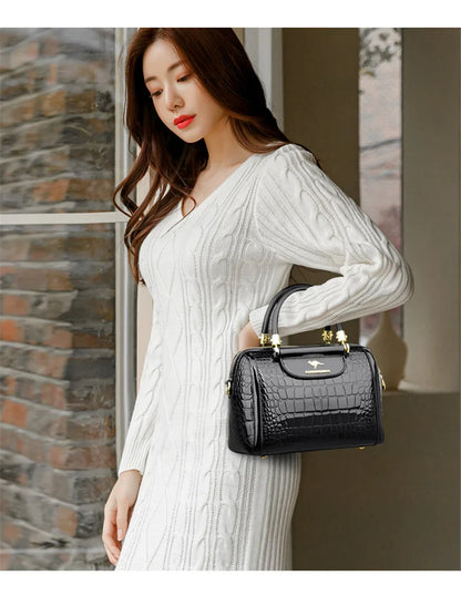 Borse di lusso in morbida pelle Borse da donna Designer 3 strati Borsa a tracolla con tracolla Sac Borsa da donna per lo shopping di grande capacità