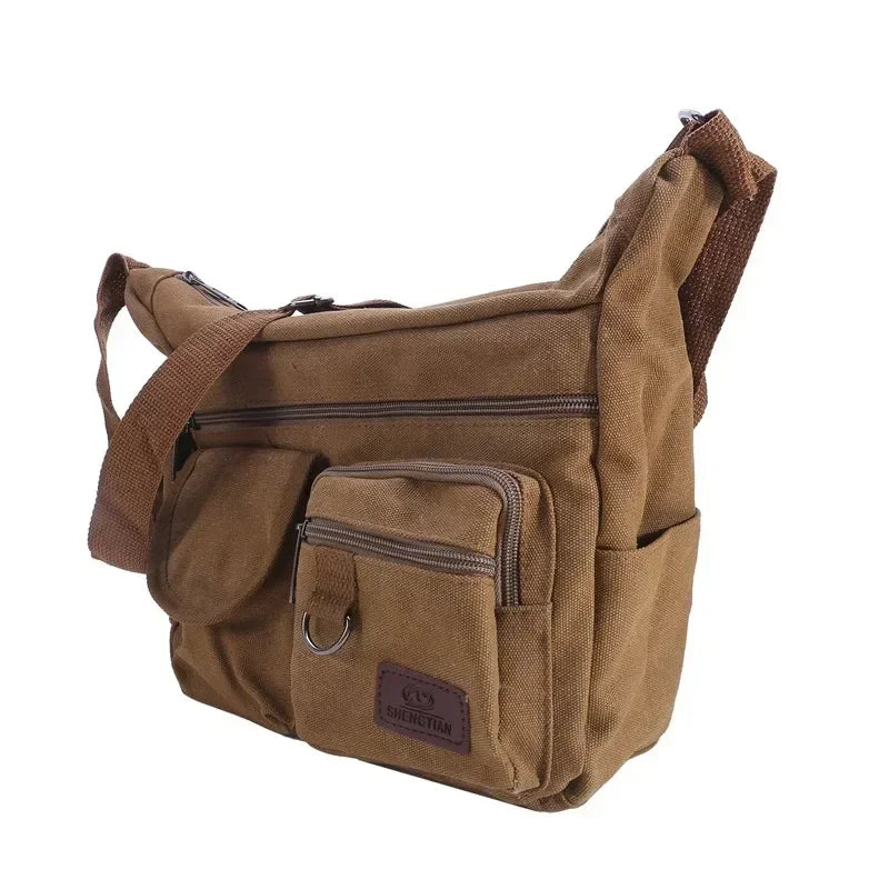 Borsa a Tracolla in Tela da Uomo, Borsa Casual da Viaggio, Borsa Messenger di Lusso, Borsa a Mano di Alta Qualità, Borsa da Petto alla Moda