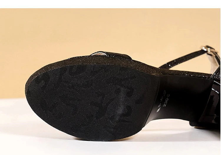 Comemore nuovi sandali con tacco alto donna sandali con tacco estivo Glitter décolleté neri scarpe da sposa classiche per feste su sandali con plateau scarpe da donna sandali con tacco tacchi donna sandali donna estivi