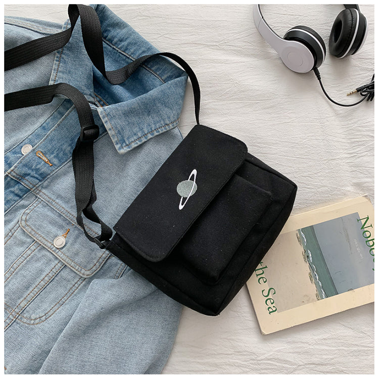 Borsa a tracolla per studenti con collage casual Borsa piccola da donna Borsa a tracolla in tela per donna Borse a tracolla con stampa Bolsas Sac
