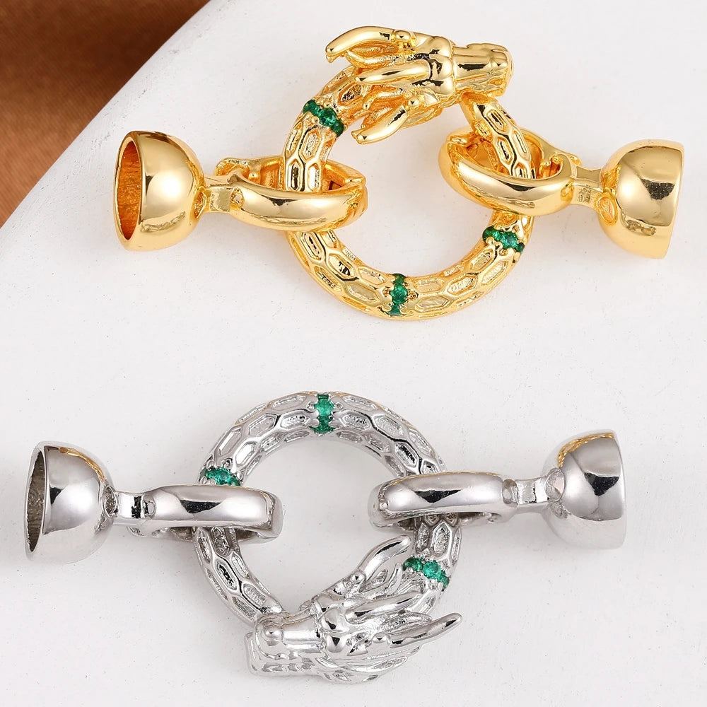 Juya 18K Placcato Oro Elementi di Fissaggio Decorativi Connettore Serrature Perle Catenacci Accessori Per Il Cucito FAI DA TE Perline Creazione di Gioielli