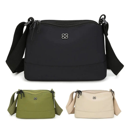 Nuova borsa a tracolla da donna in tessuto di nylon morbido Tasche multiple Borsa stile casual Borse a tracolla in tinta unita per ragazze