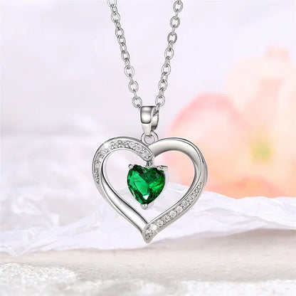 Collana con ciondolo a forma di cuore in stile elegante, design cavo, regalo per la festa della mamma, adatto ai migliori amici senza scatola