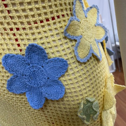 Set di gonne superiori con corsetto da spiaggia lavorato a maglia Set di gonne divise con reggiseno senza maniche con scollo all'americana 3D senza schienale Abiti da donna 2 pezzi Abiti primaverili