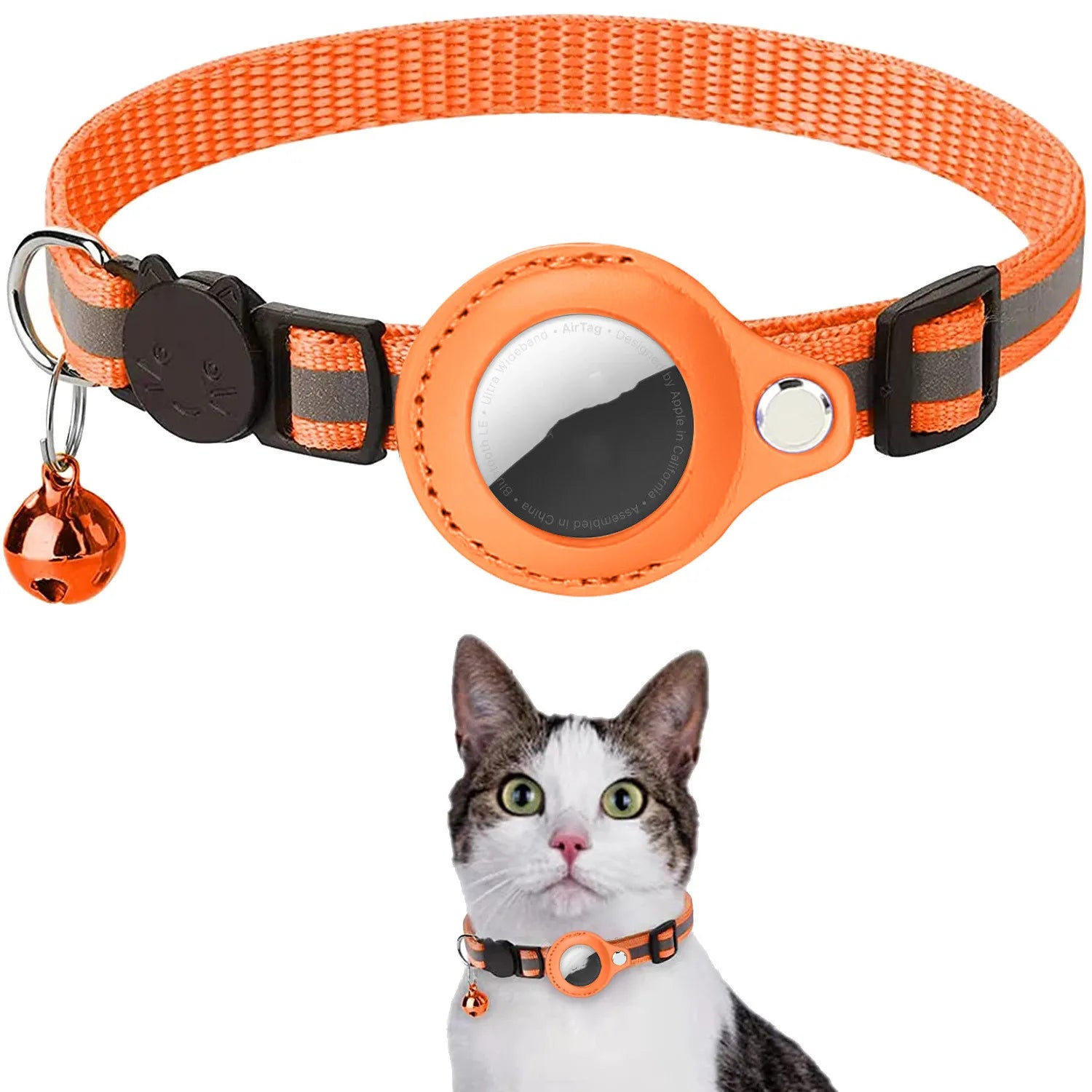 Collare per custodia Airtag per gatto con custodia protettiva per localizzatore anti smarrimento Accessori per cani Collare per animali riflettente Forniture per animali domestici