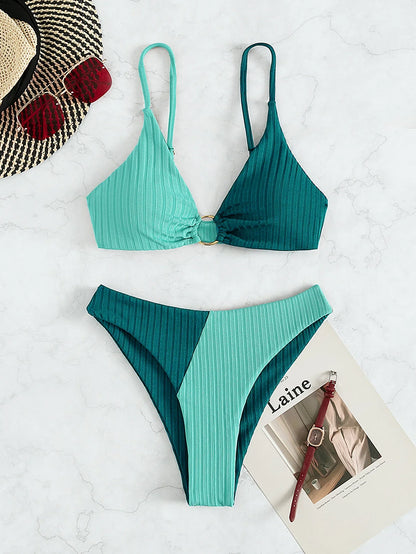 2024 Sexy Bikinis Damen Bademode Push Up Hoher Taille Badeanzüge High Cut Badeanzüge Push Up Strand Bikini Set Weiblicher Biquini