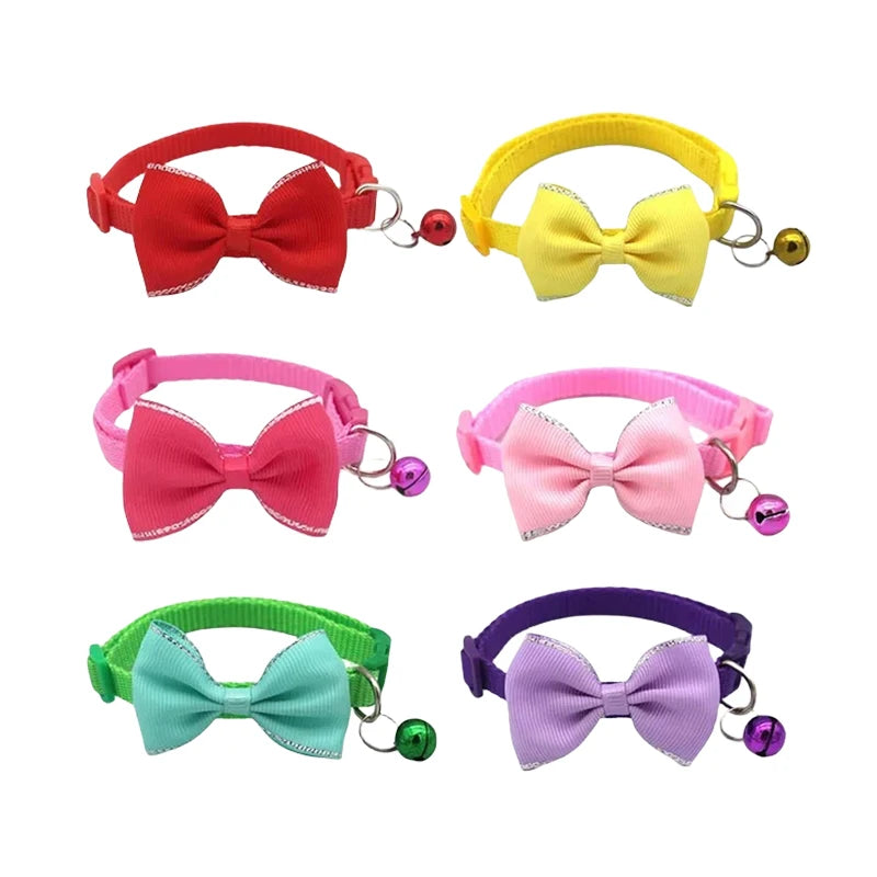 Collari per animali domestici nuovi collari per campane con fiocco per animali domestici collari per gatti carini forniture per animali domestici strumento per vestire animali domestici regolabile multicolore accessori per an