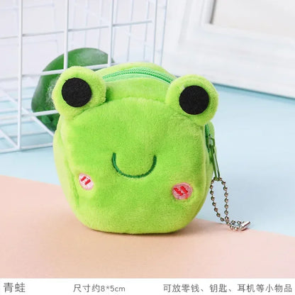 Cartone animato animale ragazzi portamonete in peluche bambini portamonete con cerniera custodia portaoggetti simpatici animali portafogli donna mini borsa regalo per bambini
