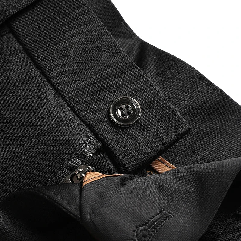 29-42 Pantaloni estivi da uomo Pantaloni casual elasticizzati dritti sottili senza traccia, senza tessuto da stiro, sensazione setosa e fresca