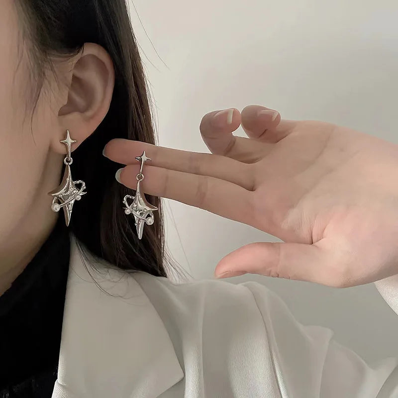 Nuovi orecchini a bottone con zirconi Bowknot Y2K per le donne Moda coreana argento colore cristallo rosa orecchini di personalità regali di gioielli per feste
