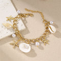 1pc Coastal Vacation Jewelry Set for Women: Beach Bracelets & Colorful Shell Necklace, Summer Gift