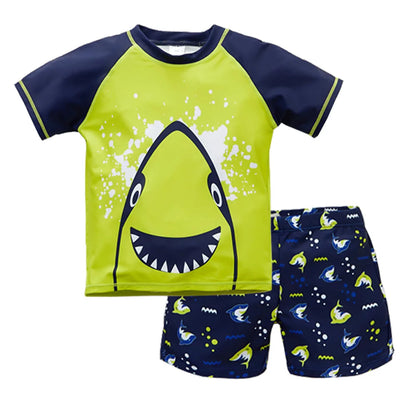 2 pezzi costumi da bagno per ragazzi estate stampa di cartoni animati costume da bagno per bambini abbigliamento da surf per bambini
