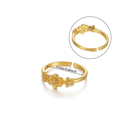 Anelli con fiori grandi esagerati in acciaio inossidabile per le donne Anello da dito con girasole color oro Regalo di gioielli estetici di moda femminile