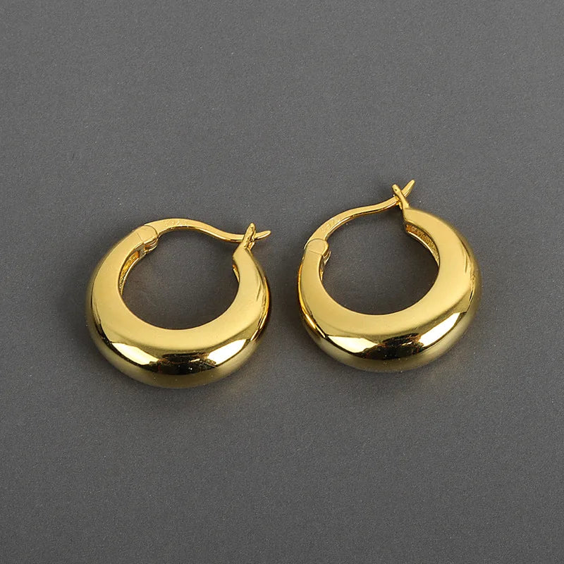 Orecchini pendenti con design retrò a doppio anello Orecchini rotondi geometrici color oro argento per donne Ragazze Punk Hip Hop Gioielli di moda G