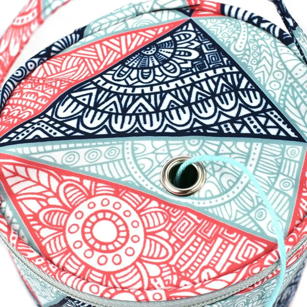 Borsa portaoggetti per filati Borse rotonde per filati di lana per maglieria Organizzatore Aghi per cucire all'uncinetto Borsa Strumenti per tessitura Accessori Ciotola Artigianato Tote