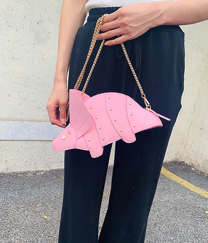 Triceratops Mini Borsa a tracolla per donna Borse e borsette Borsa a tracolla con catena di moda Pochette Borse firmate da ragazza chic 2021
