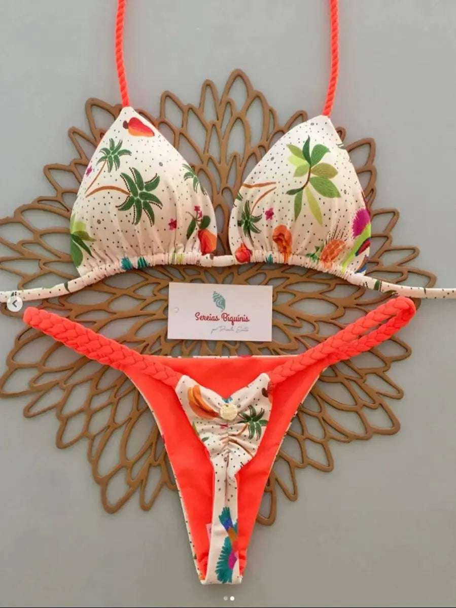 Micro Bikinis 2026 Push Up Women Swimsuits Sexy Swimwear Brazilian Bikini Set Thong Biquini Print Swimsuit Summer Beachwear