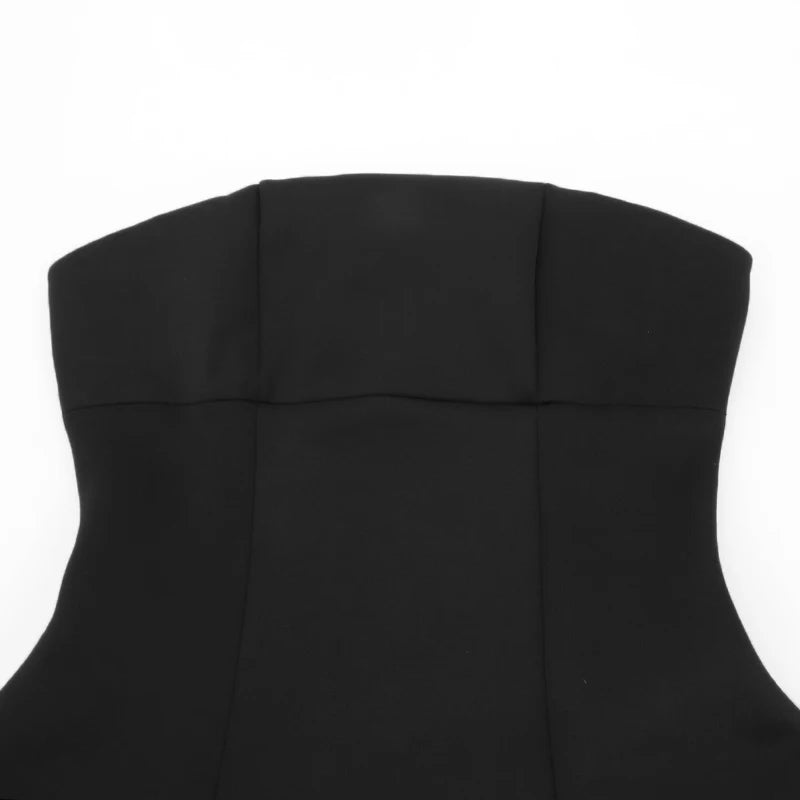 Abiti Sexy a-line da donna estate nuovo solido Sexy aderente senza maniche con spalle scoperte moda elegante Club Party Lady Dresses