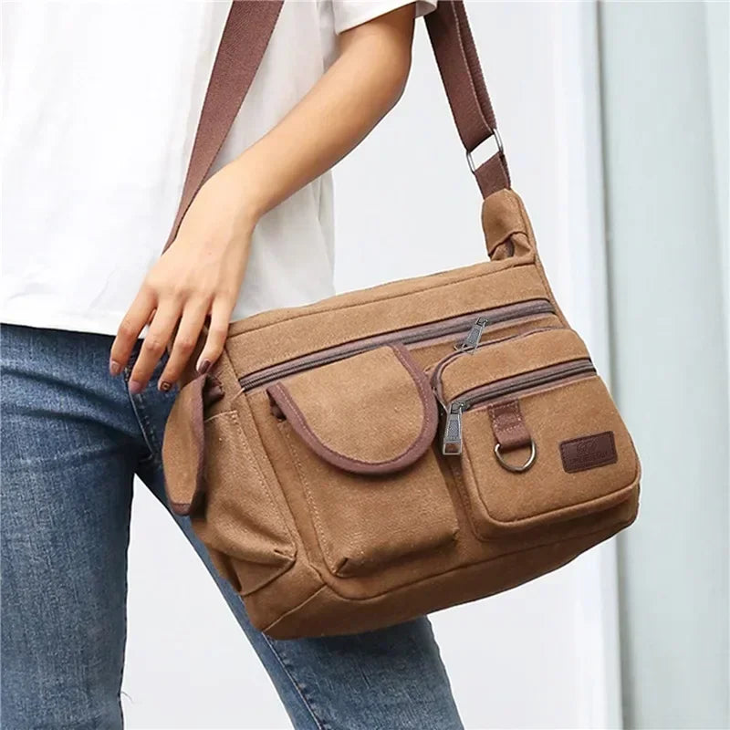 Borsa a Tracolla in Tela da Uomo, Borsa Casual da Viaggio, Borsa Messenger di Lusso, Borsa a Mano di Alta Qualità, Borsa da Petto alla Moda