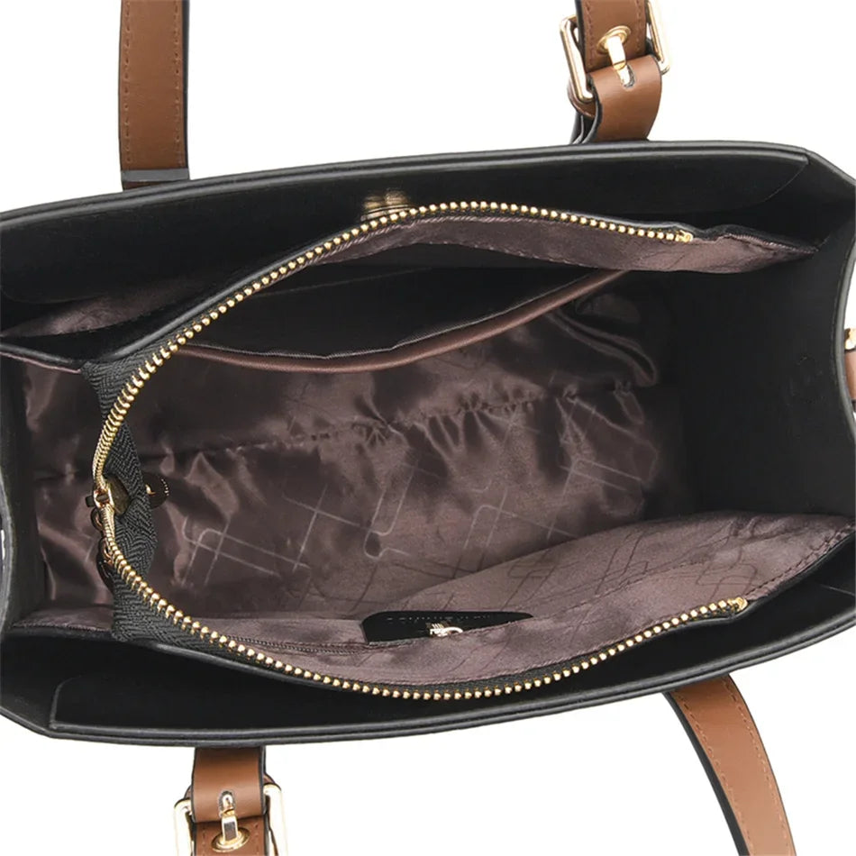 Borse di lusso in morbida pelle Borse da donna Designer 3 strati Borsa a tracolla con tracolla Sac Borsa da donna per lo shopping di grande capacità