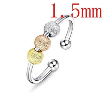 Anelli di ansia punk per donna uomo spirale Fidget perline anello gioielli di tendenza piacevole ruota liberamente anello in acciaio inossidabile antistress regalo