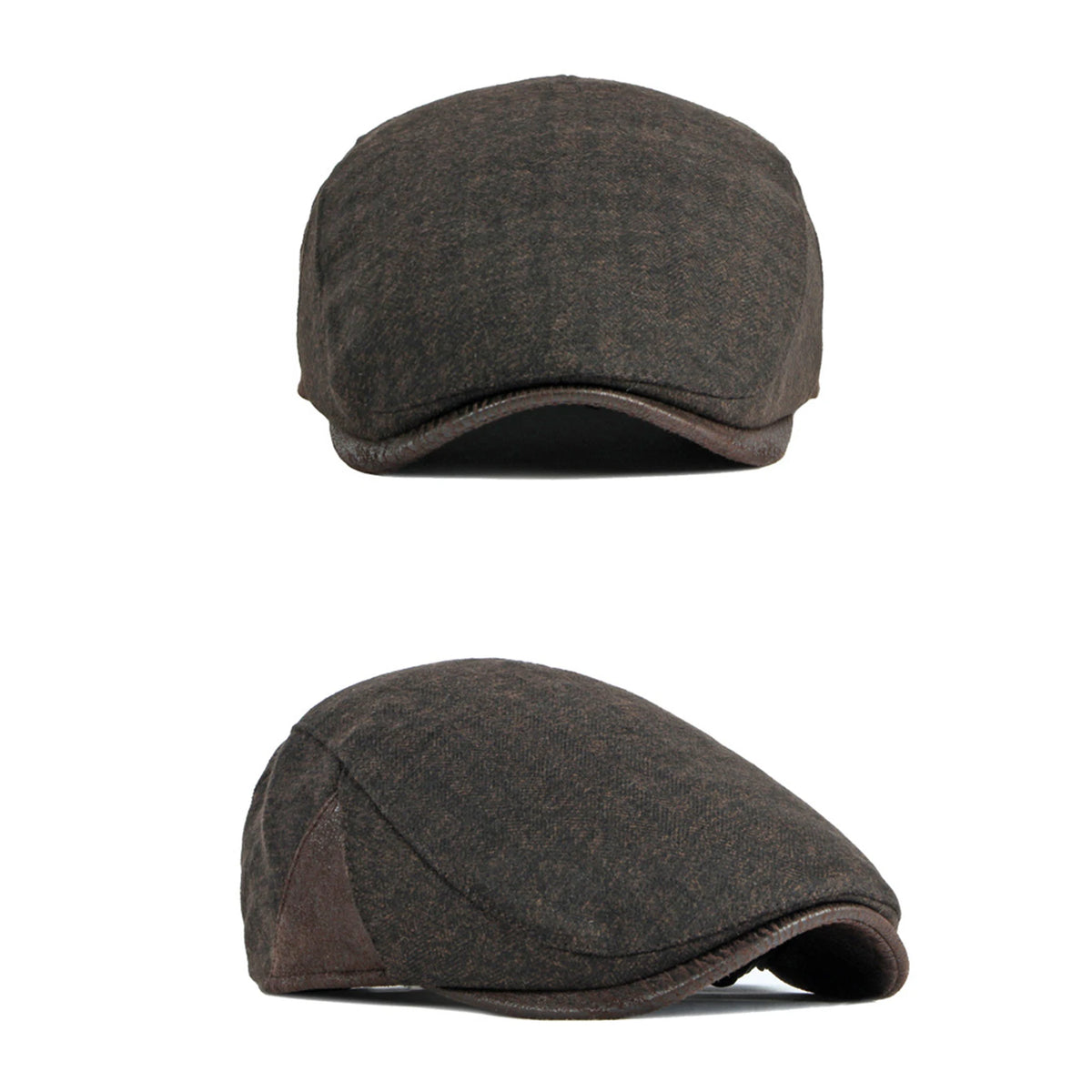 Cappello berretto retrò britannico per uomo Berretto invernale spesso e caldo in lana da strillone Berretto casual da esterno alla moda