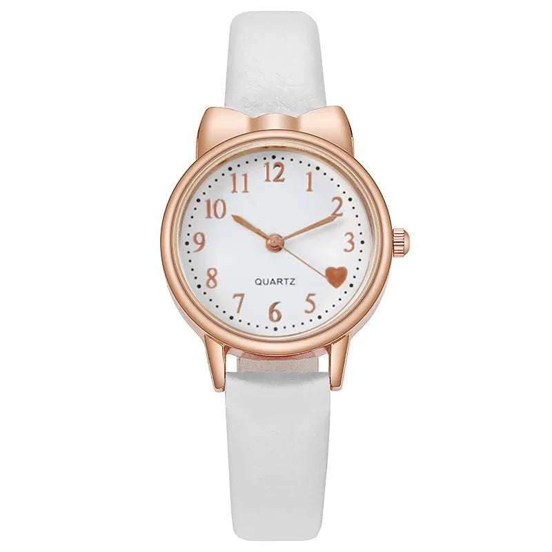 2023 Fashion Kids Love quadrante digitale orologio per bambini Set cinturino in pelle orologi al quarzo orologio per ragazze per bambini orologio per bambini + braccialetto