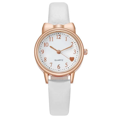 2023 Fashion Kids Love quadrante digitale orologio per bambini Set cinturino in pelle orologi al quarzo orologio per ragazze per bambini orologio per bambini + braccialetto