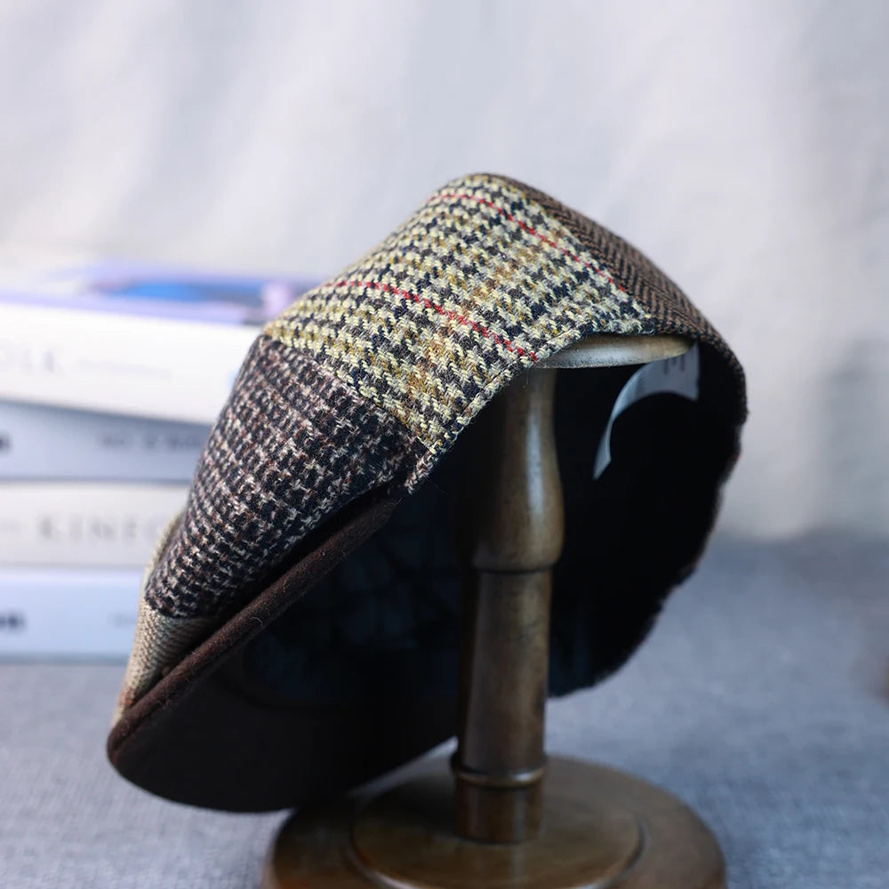 Primavera Autunno Inverno Uomo Classico Splicing Cappelli Ottagonali Retro British Newsboy Cap Gatsby Donna Uomo Berretti Berretto 005