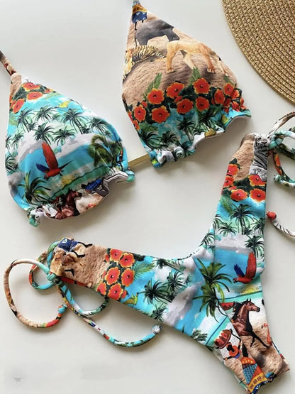 RUOTONGSEPT 2022 Popular Womens Beachwear Sexy Bikinis Set Hot Sport Swimwear Push-Up Padded Swimsuit  Exquisite Bather Swimwear
