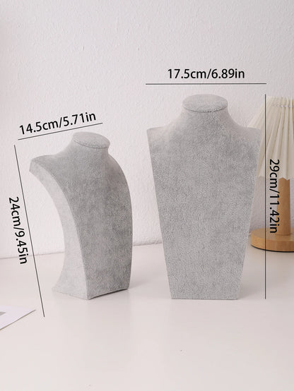 Manichino Lino Velluto Collana Ciondolo Catena Gioielli Busto Collo Espositore Supporto Manichino Collana Ciondolo Vetrina