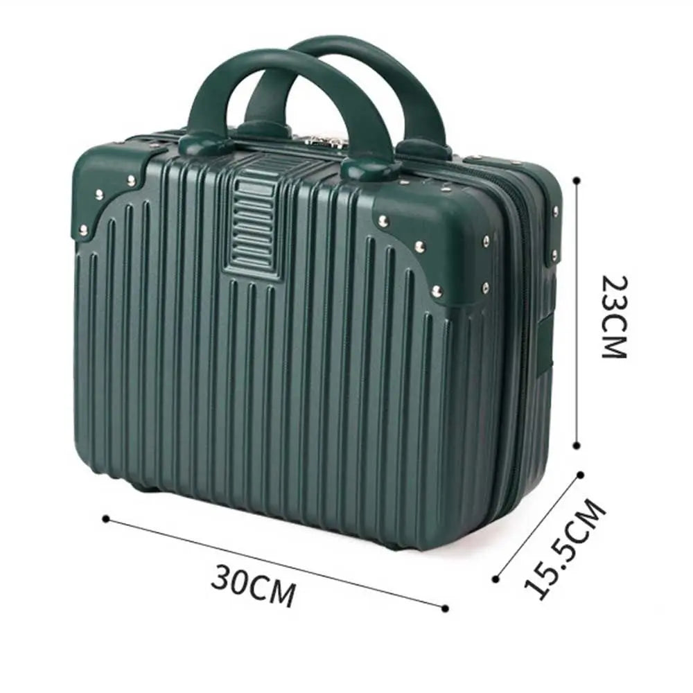Mini valigia da viaggio leggera da 14 pollici Scatola per cosmetici Organizzatore per bagagli a mano impermeabile Custodia per trucco Piccola custodia da imbarco protettiva