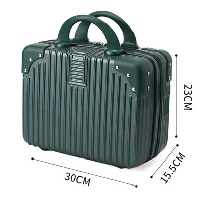 Mini valigia da viaggio leggera da 14 pollici Scatola per cosmetici Organizzatore per bagagli a mano impermeabile Custodia per trucco Piccola custodia da imbarco protettiva
