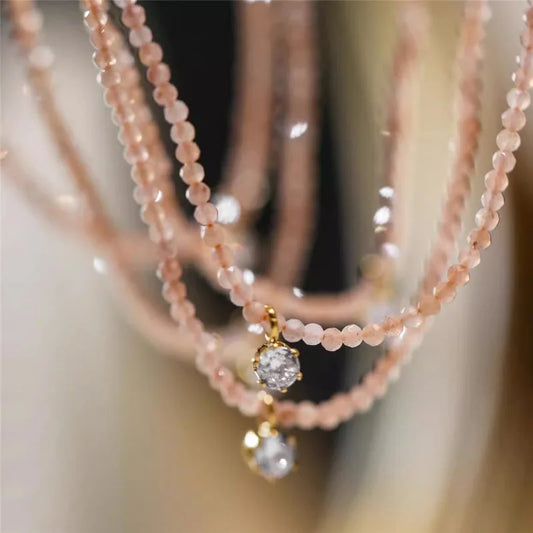 Collier pendentif sexy vintage en zircon pour femme, bohème, géométrique, en cristal transparent, imitation moissanite, chaîne, bijoux