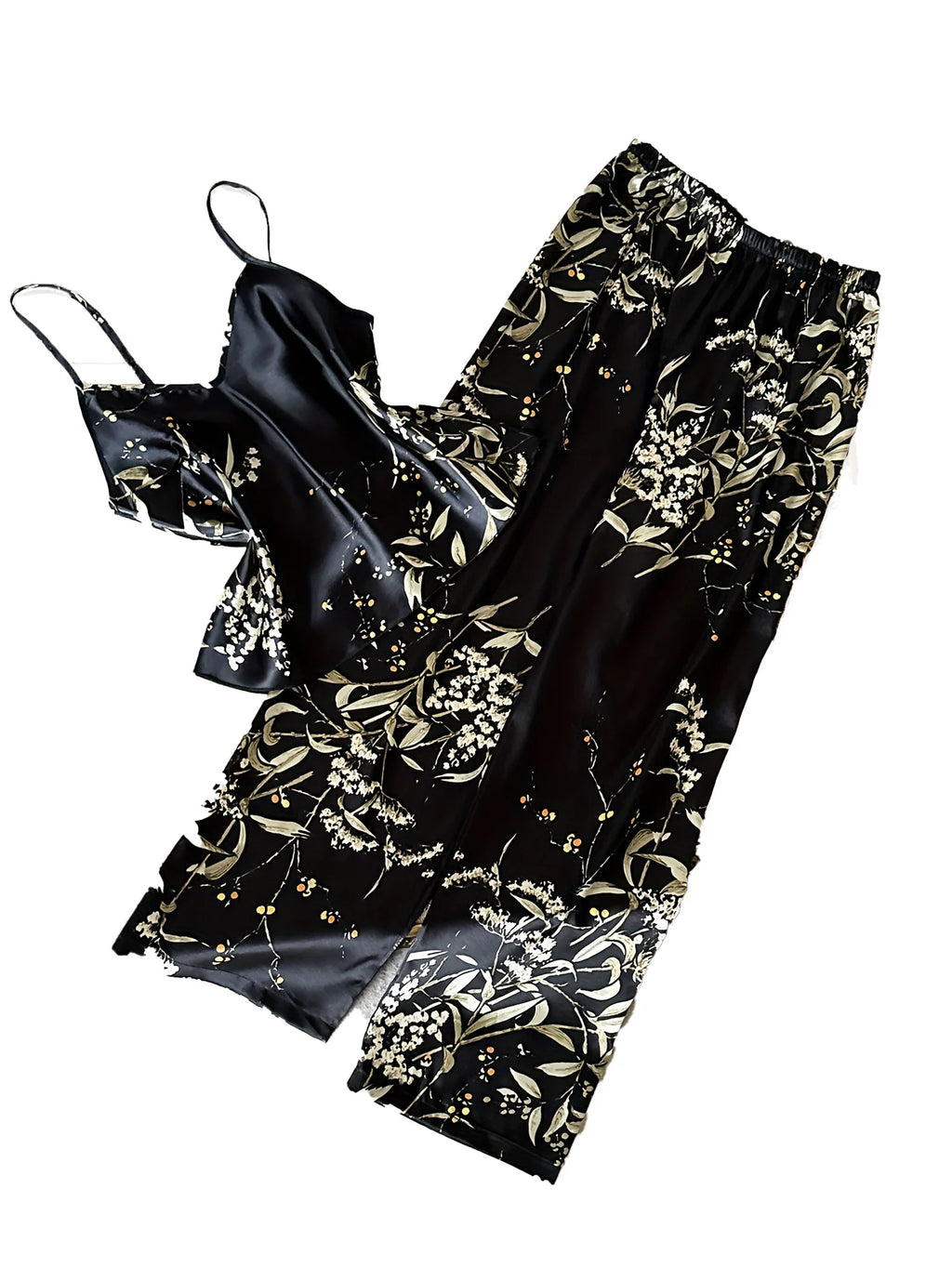 Nuovo Set Pigiama da Donna con Stampa Ciliegie, Senza Maniche, Scollo a V, Sexy, Moda 2 Pezzi, Abbigliamento da Casa per Estate e Primavera