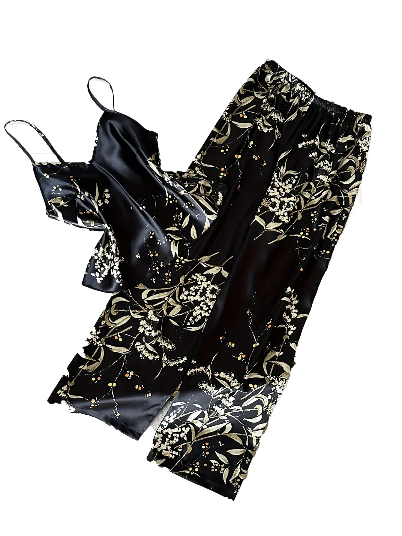 Nuovo Set Pigiama da Donna con Stampa Ciliegie, Senza Maniche, Scollo a V, Sexy, Moda 2 Pezzi, Abbigliamento da Casa per Estate e Primavera