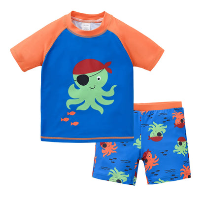 2 pezzi costumi da bagno per ragazzi estate stampa di cartoni animati costume da bagno per bambini abbigliamento da surf per bambini