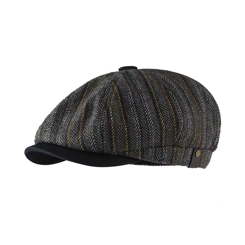 Primavera Autunno Inverno Uomo Classico Splicing Cappelli Ottagonali Retro Britannico Newsboys Cappello Gatsby Donna Uomo Berretto Berretti кепка му