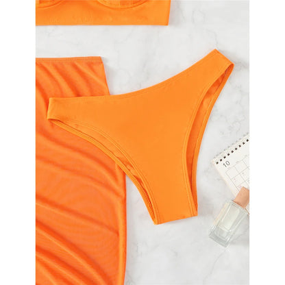 S - XL perle Bikini Push Up costume da bagno donna costumi da bagno donna Bikini a tre pezzi con reggiseno coppa bagnante costume da bagno Swim V4302
