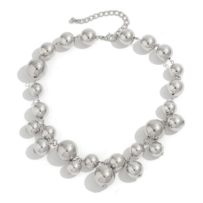 Collana esagerata in acrilico CCB con perline a sfera grande per donna Wed Vintage Chunky Clavicola Catena Grunge Gioielli Steampunk Uomo