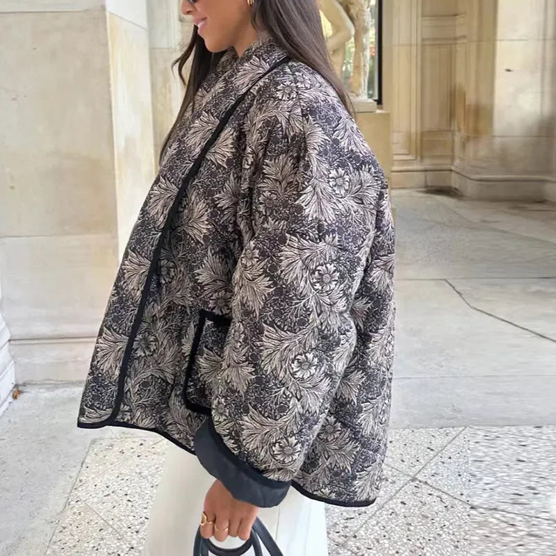 Cappotti invernali moda donna giacche calde a maniche lunghe per donna stampa tasca Outwear Cardigan Casual 2023